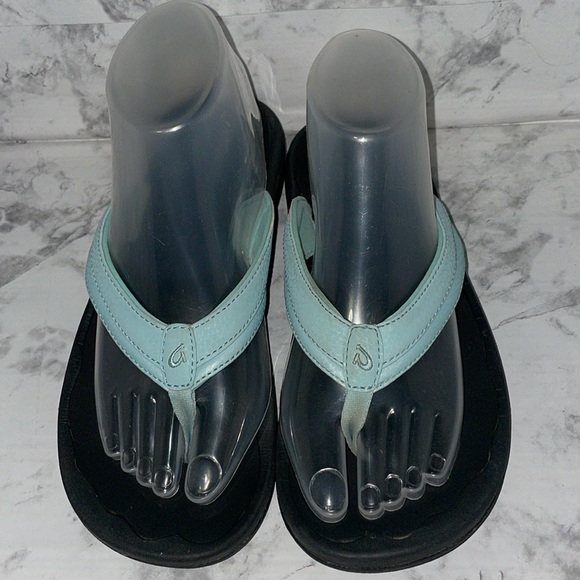 OluKai Shoes - OluKai Ohana Light Island Baby Blue Size 8 Euro 38 Flip Flops